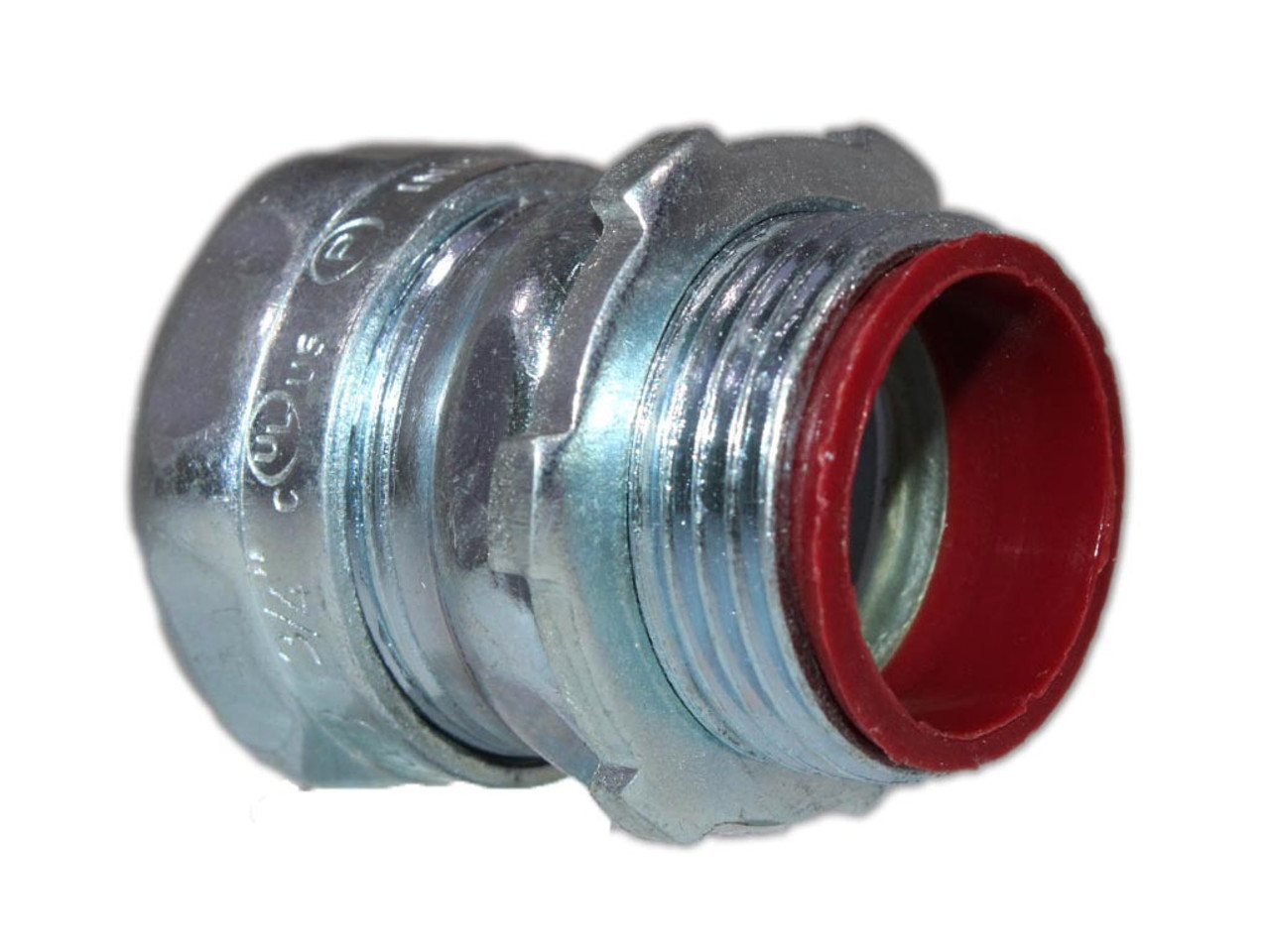 Thomas and Betts TC712A Compression EMT Connector 3/4-inch Steel Insulated Red