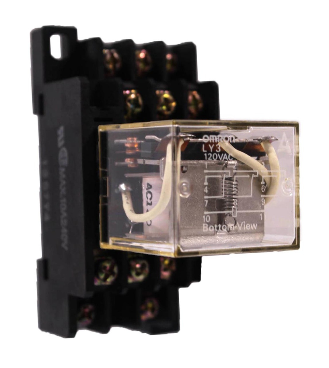 Omron LY3 Relay 10A 110V 3PDT Plug-in Terminal W/ Relay Socket