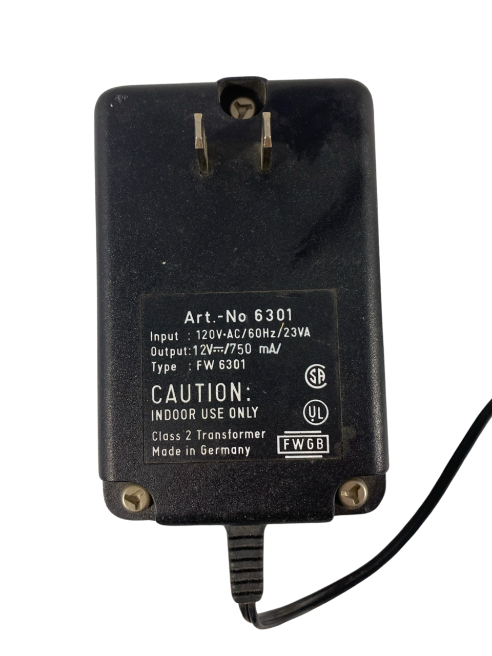 Husky FW 6301 Charger 12V/750 mA