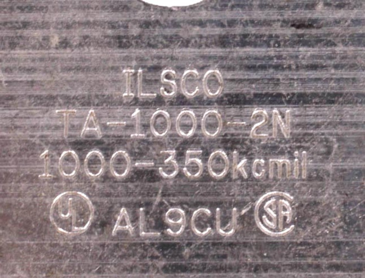 Ilsco TA-1000-2N Mechanical Lug 1000-350kcmil Single Conductor 2 Mounting Hole