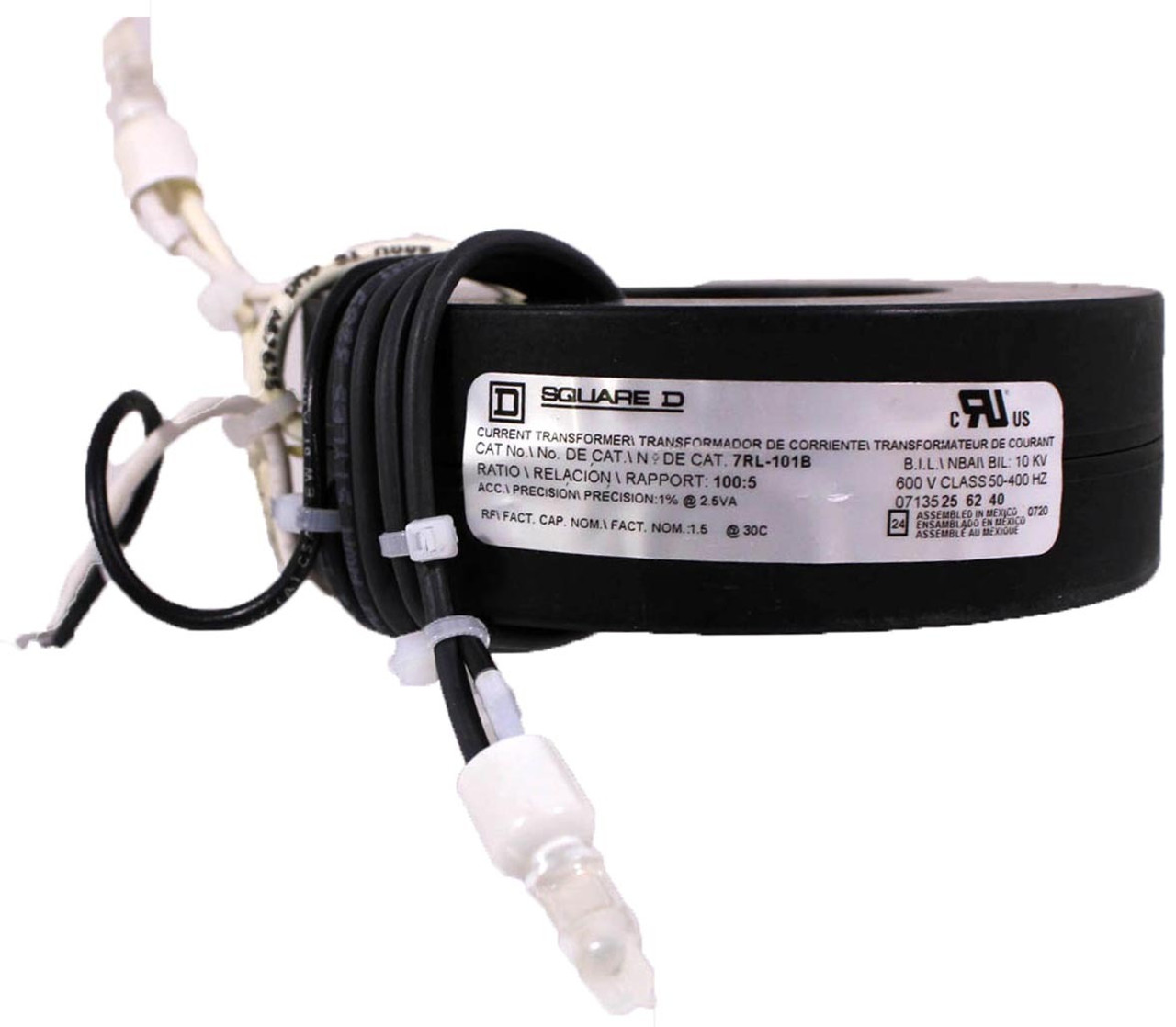 Square D 7RL-101B Current Transformer Ratio 100:5 600V Class 50-400Hz