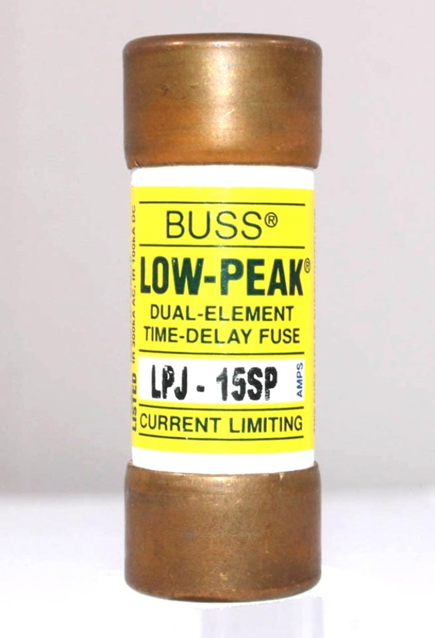 Bussmann LPJ-15SP Time Delay Fuse 15A 600V AC 300V DC