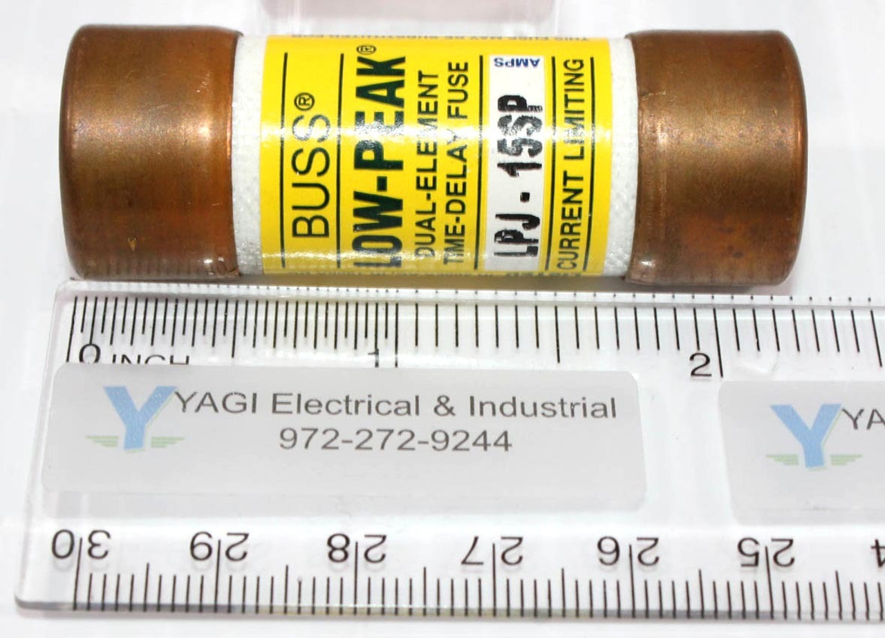 Bussmann LPJ-15SP Time Delay Fuse 15A 600V AC 300V DC