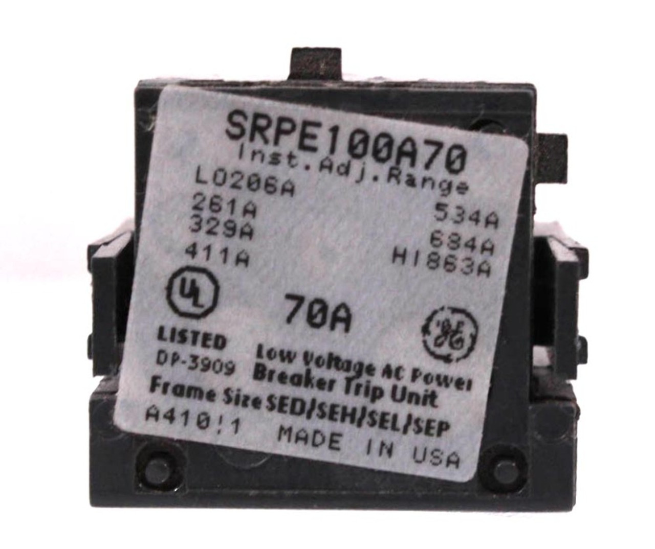 General Electric SRPE100A70 Rating Plug 70A