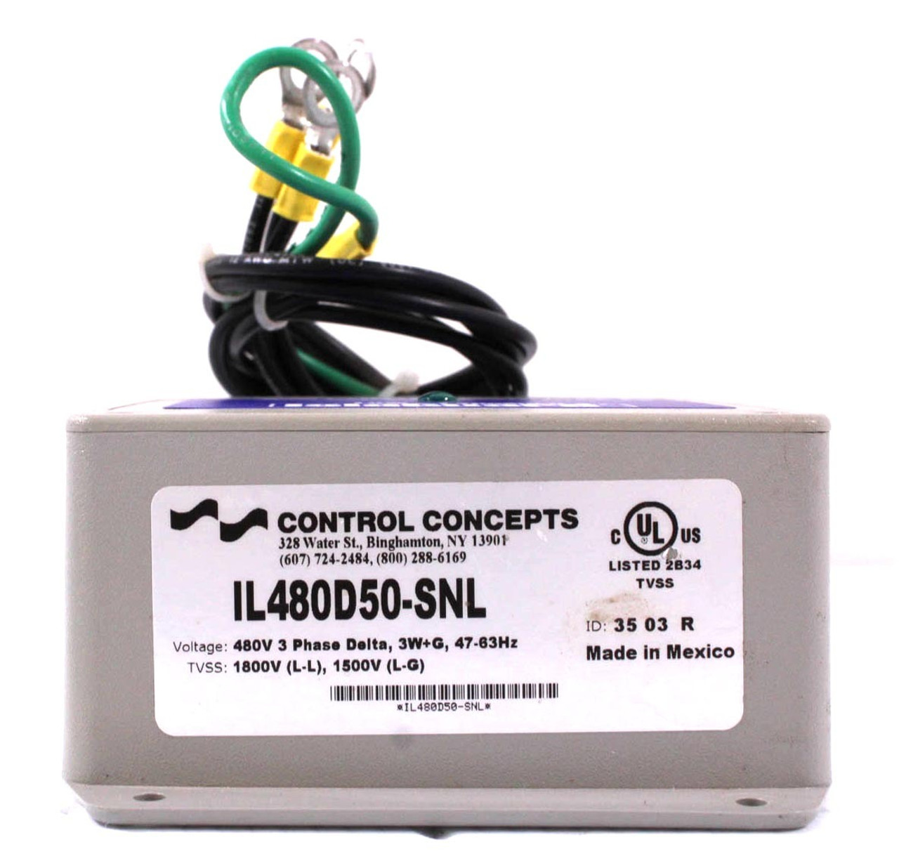 Control Concepts IL480D50-SNL Low Exposure Surge Filter 480V 3Ph 47/63Hz 3W+G.