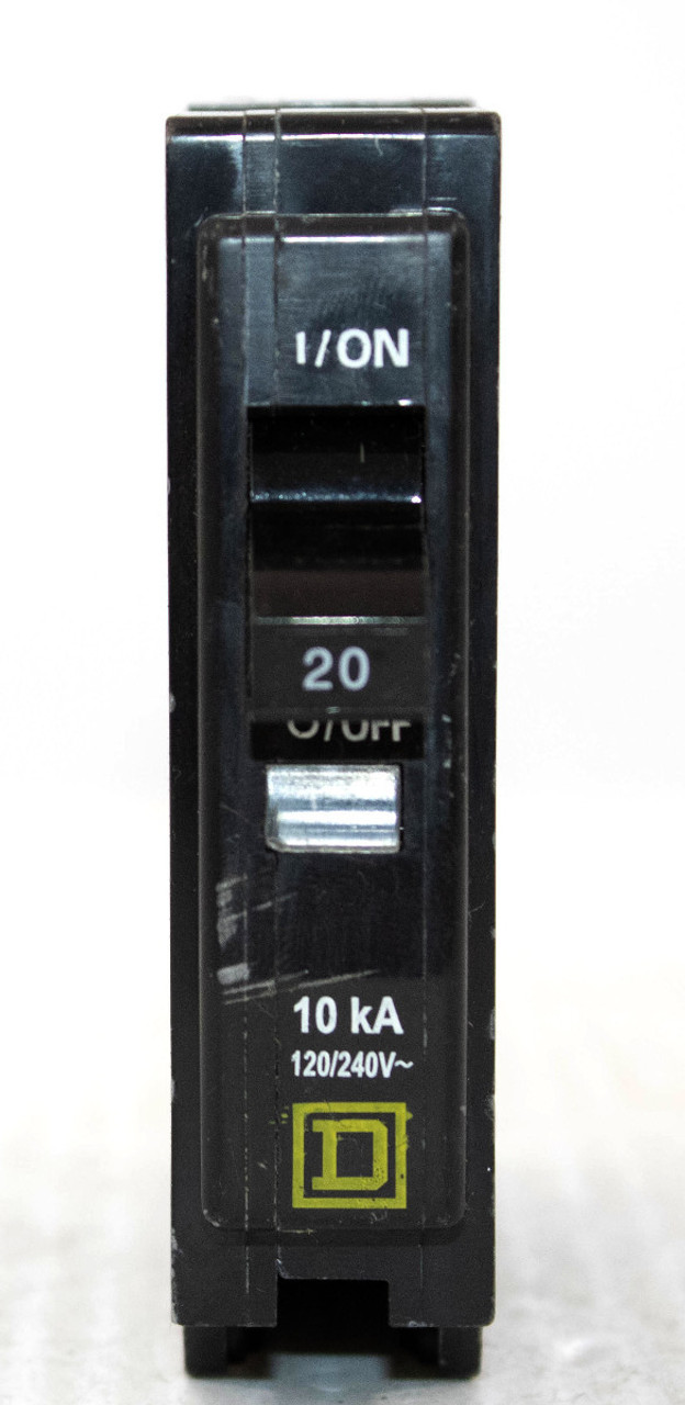 Square D QO120 Breaker 20A 1P 120/240V 1PH 10kA Plug-In