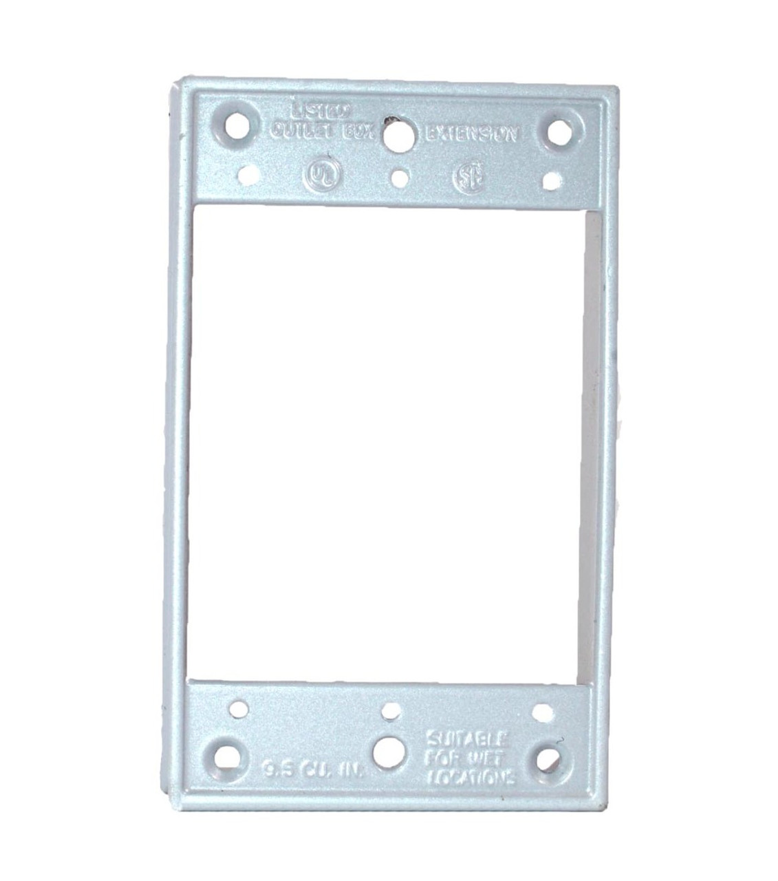 BWF EXR-1V Box Extension 1 Gang Metal Gray