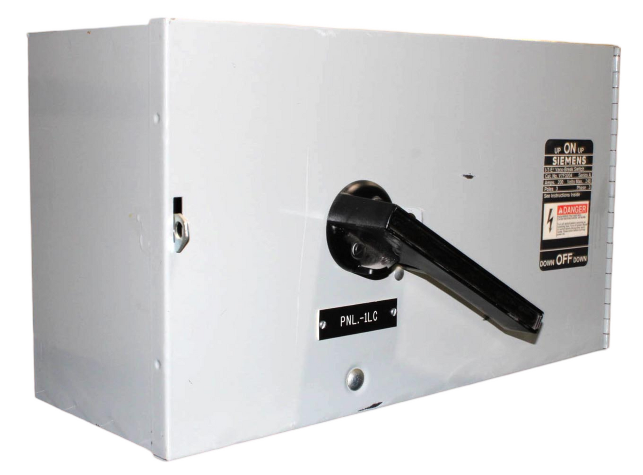 Siemens V7F3204 Vacu-Break Fusible Switch 200A 240V 3 Pole 3 Phase Series A