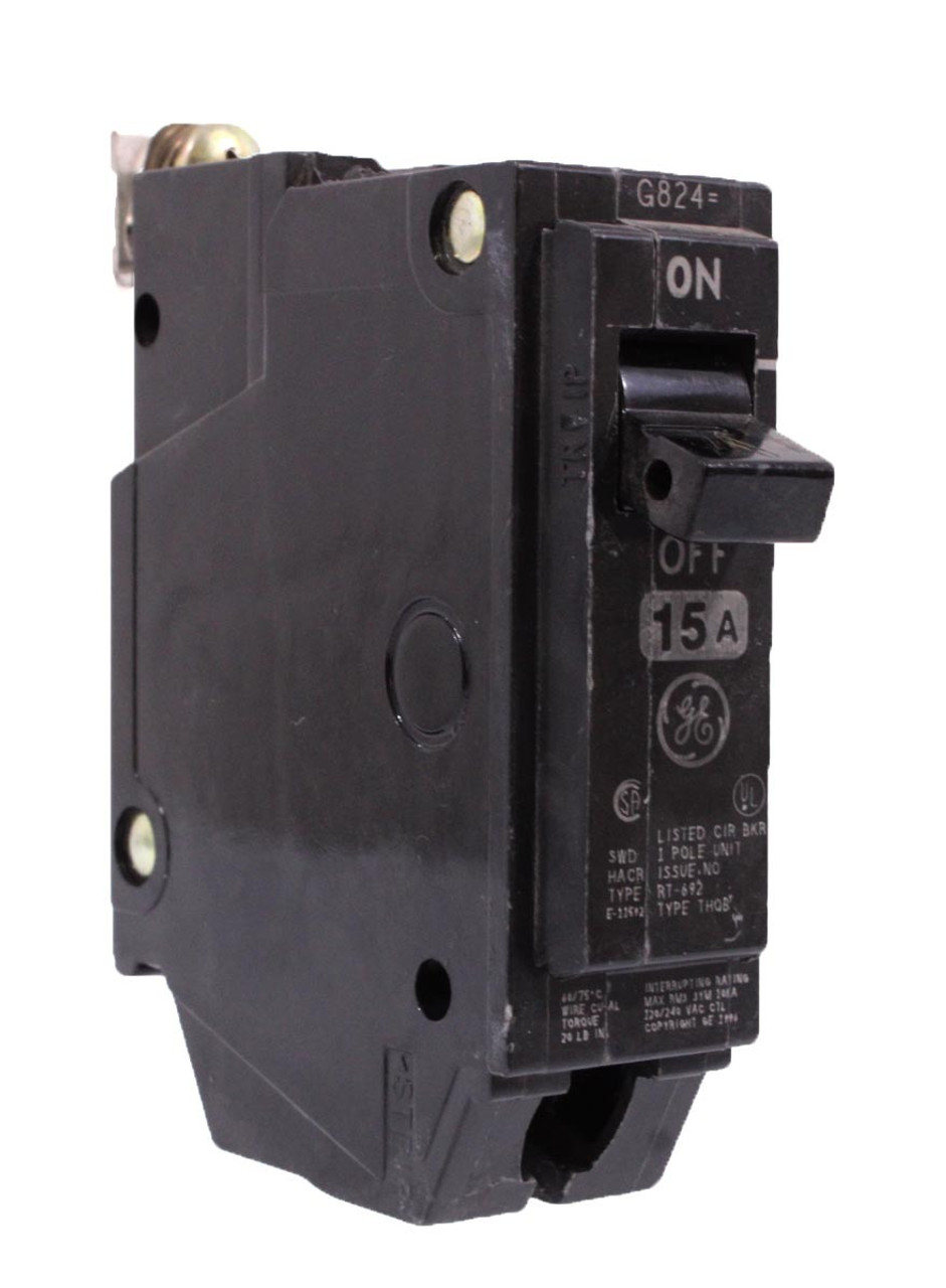 General Electric THQB1115 Breaker 15A 1P 120/240V Bolt-On