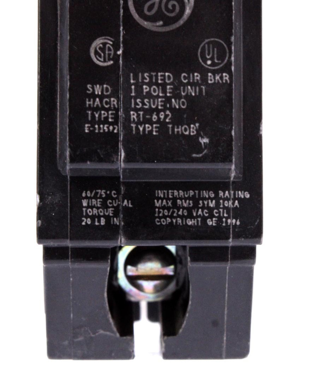 General Electric THQB1115 Breaker 15A 1P 120/240V Bolt-On