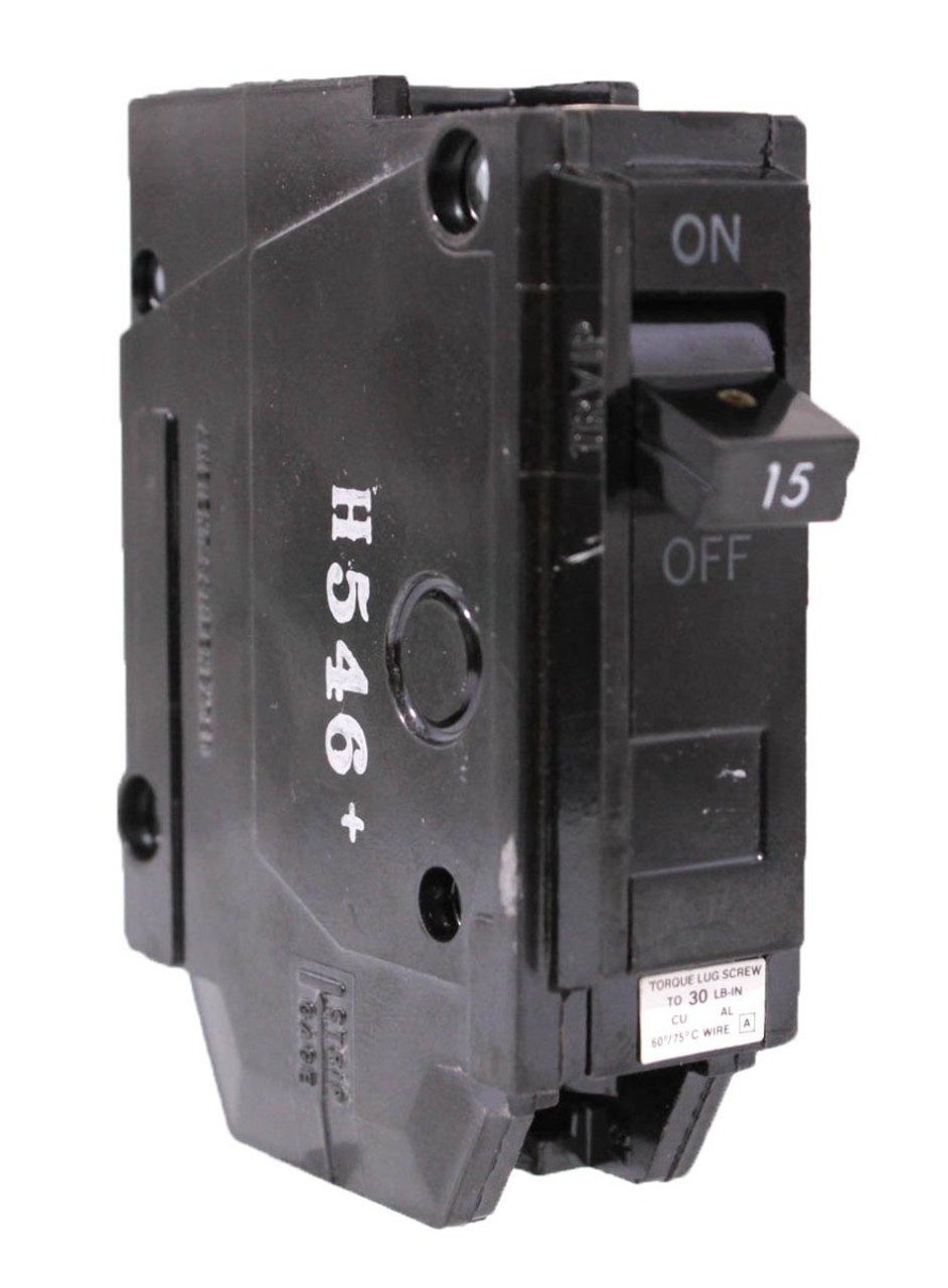 General Electric THQL1115 Breaker 15A 1P 120/240V 10kA Plug-In