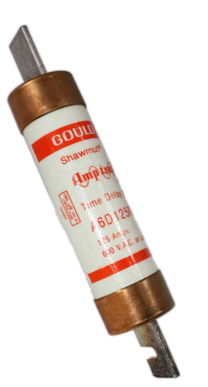 Gould A6D125R Fuse 125A 600V Time Delay RK1 Amp-Trap II Ferraz Shawmut Mersen