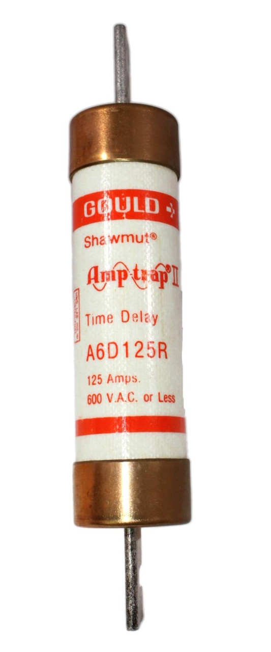 Gould A6D125R Fuse 125A 600V Time Delay Class RK1 Amp-Trap II Ferraz Shawmut Mersen