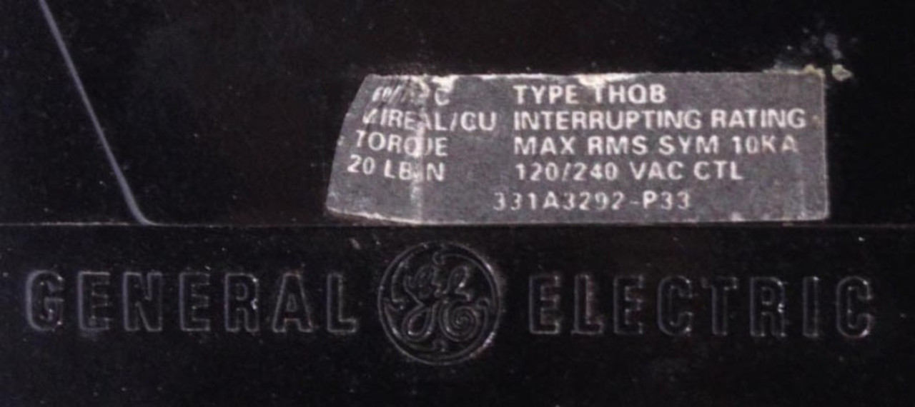 General Electric THQB1120 Breaker 20A 120/240V 1P 10kA Bolt-On