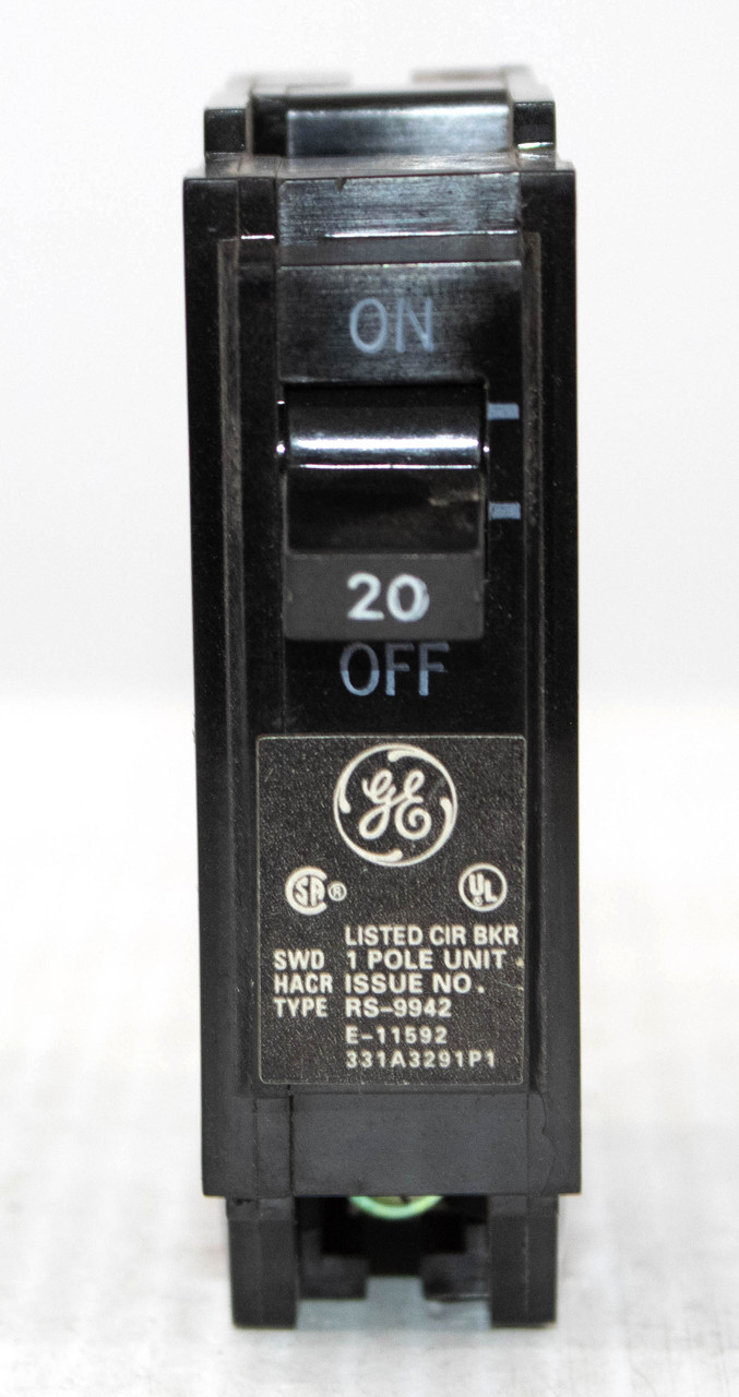 General Electric THQL1120 Breaker 20A 1P 120/240V 10kA Plug-In
