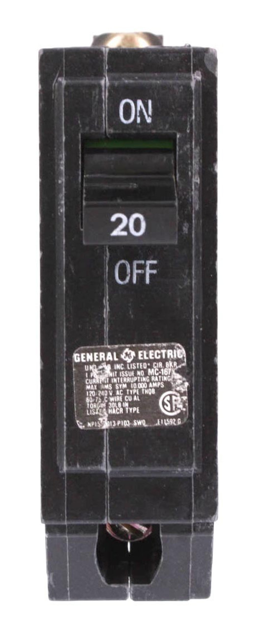General. Electric THQB1120 Breaker 20A 1P 120/240V 10kA Bolt-On