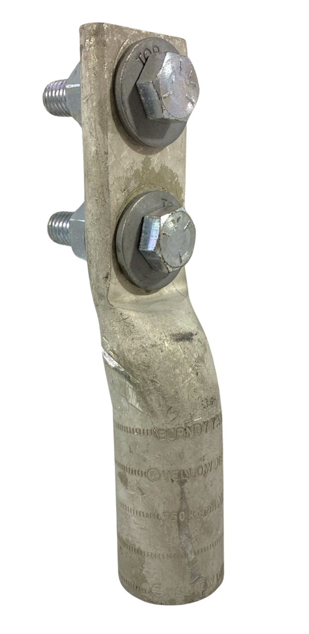 Burndy YA39A5 Lug Al Compression 2-Hole 1/2 In Stud AL9CU 750 kcmil Yellow Die