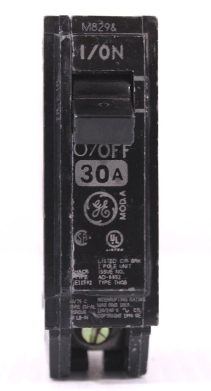 General Electric THQB1130 Circuit Breaker 30A 120/240V 1P 10kA Bolt-On