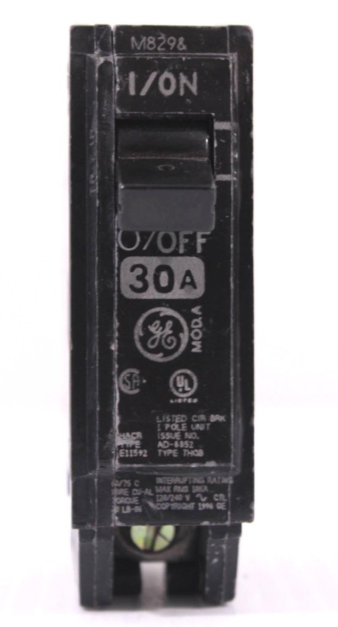 General Electric THQB1130 Circuit Breaker 30A 120/240V 1P 10kA Bolt-On
