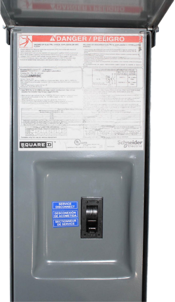 Square D Q2200MRBE Breaker Enclosure -200A 25kA 2P NEMA 3R PowerPacT Q