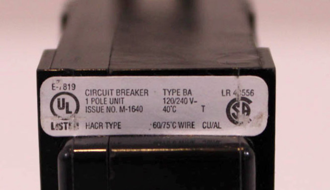 Cutler Hammer BAB1030 Breaker 30A 120/240V 1P 10kA Bolt-On