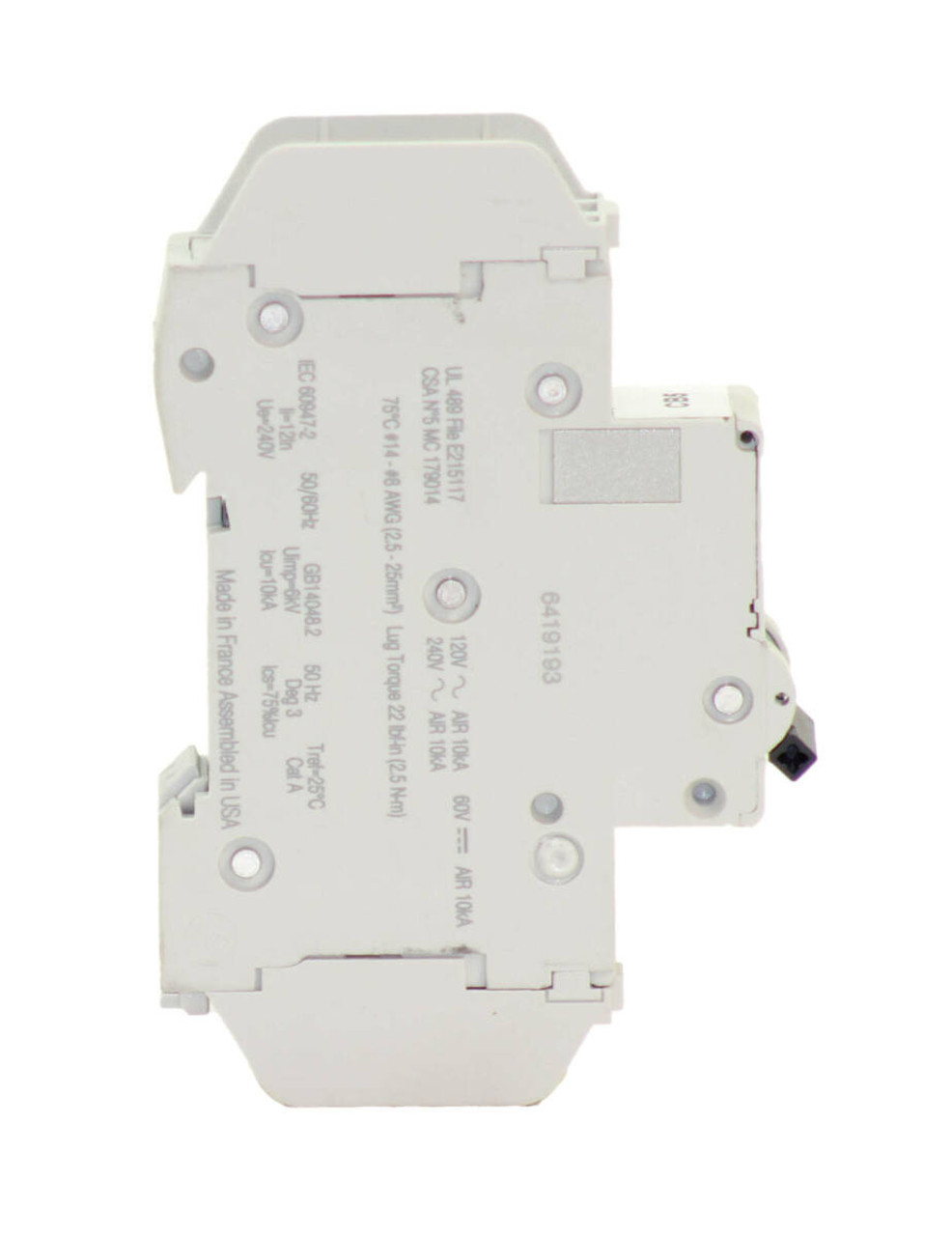 Schneider Electric Multi 9 C60 60101 Breaker 1A 240V 1P 10kA Din Rail