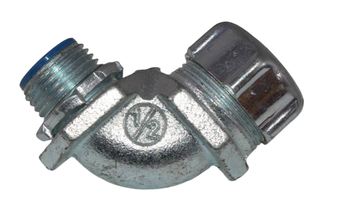 Thomas and Betts 5342-HT Steel Insulated Liquid Tight Connector 1/2-Inch 45 Deg.