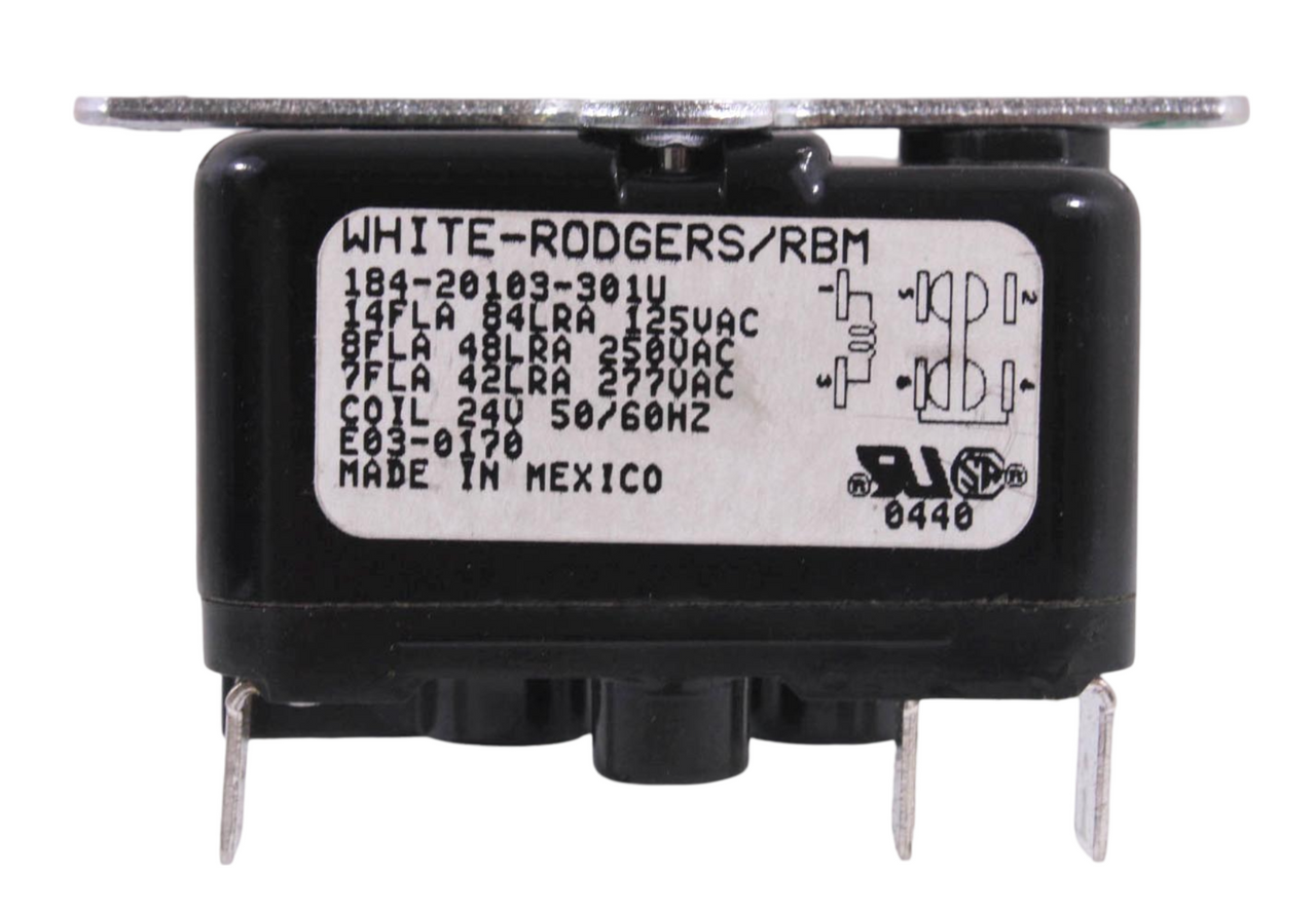 White-Rodgers 184-20103-301U Relay 24V Coil 50/60Hz 5 Blade