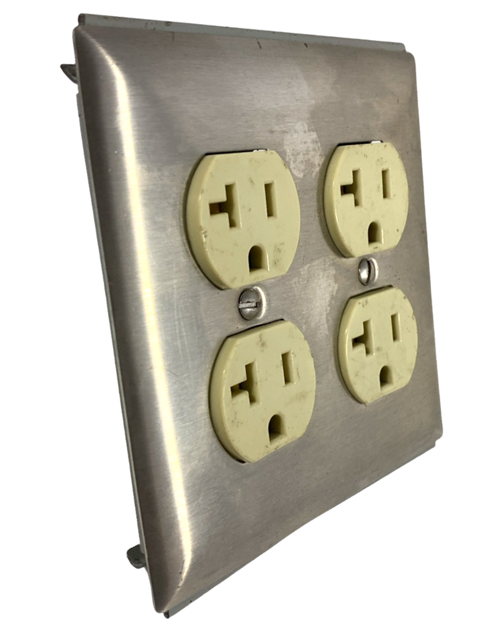 Hubbell HBL5352I Two Duplex Receptacles 20A 125V Ivory With Face Plate