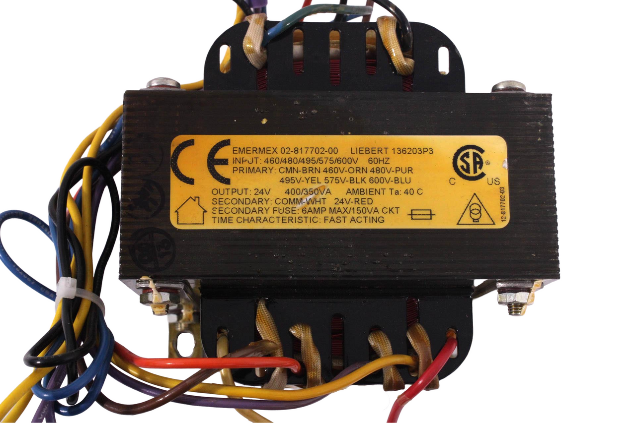 Liebert 136203P3 Transformer In: 460/480/495/575/600V 60Hz Out: 24V 400/350A