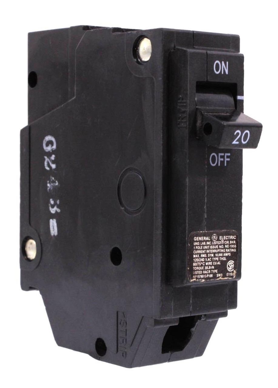 General Electric THQL1120 Circuit Breaker - 20A 1P 120/240V 10kA Plug-In