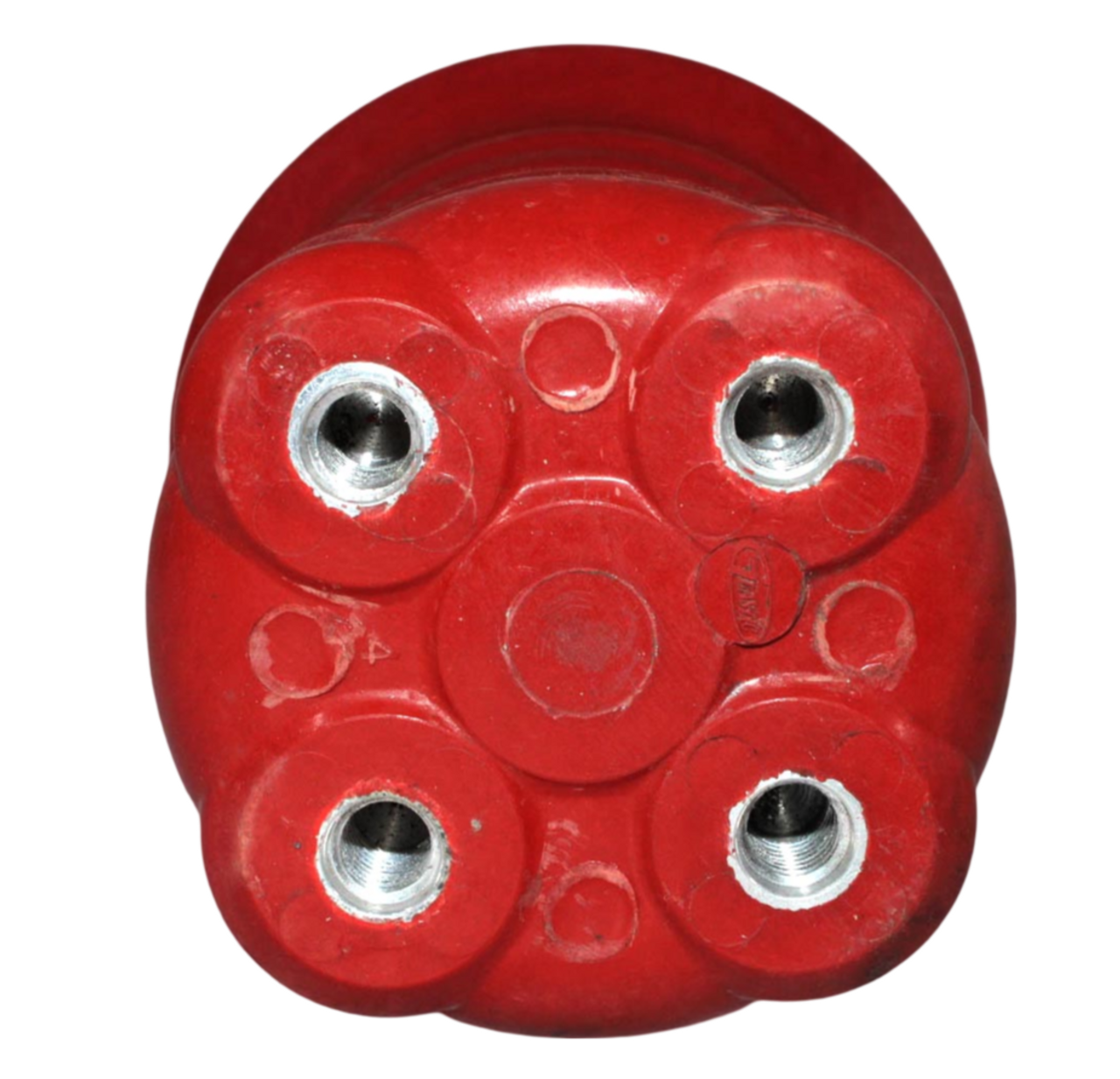 Glastic 4640-81 Standoff Insulator 6 In 15KV Polyester 2 In Bolt Circle 4X4 Red