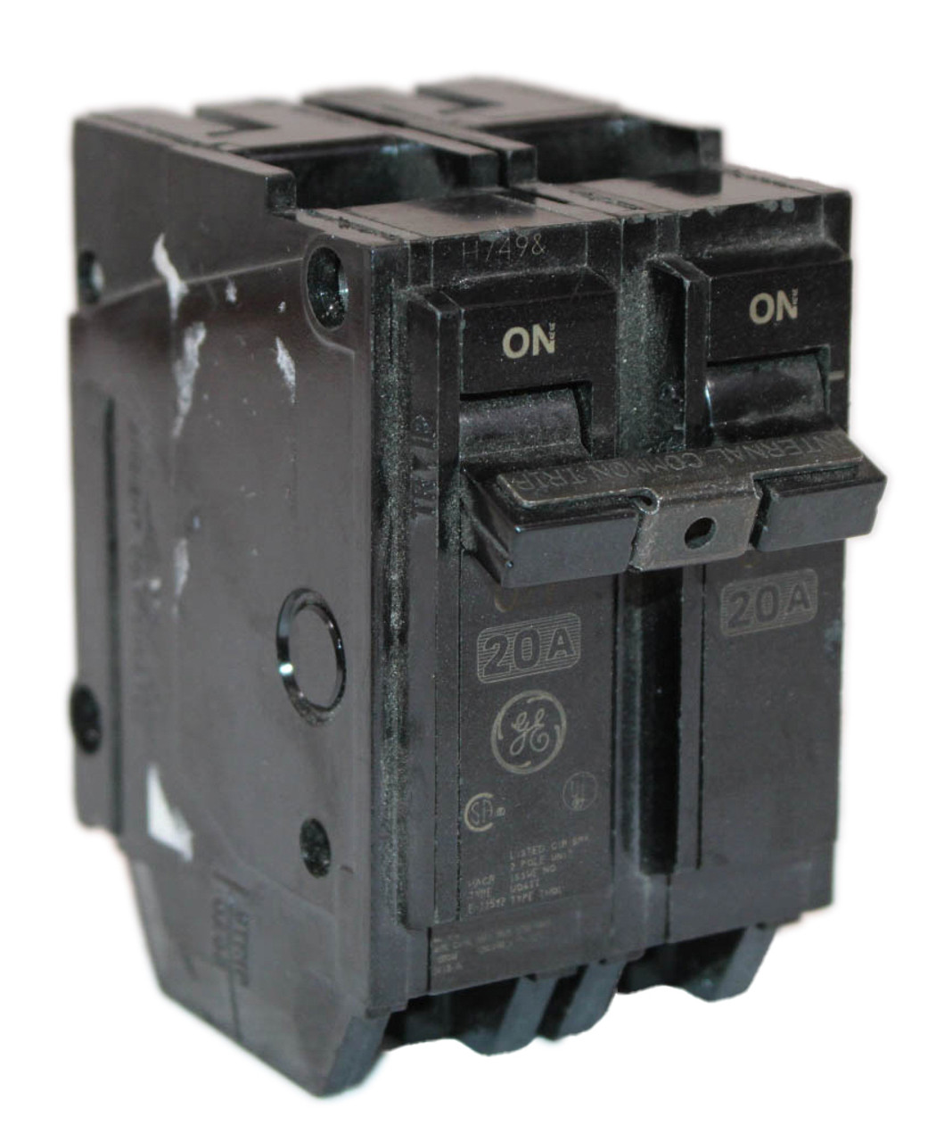 General Electric THQL2120 Breaker 20A 120/240V 2P 1PH 10kA Plug In.