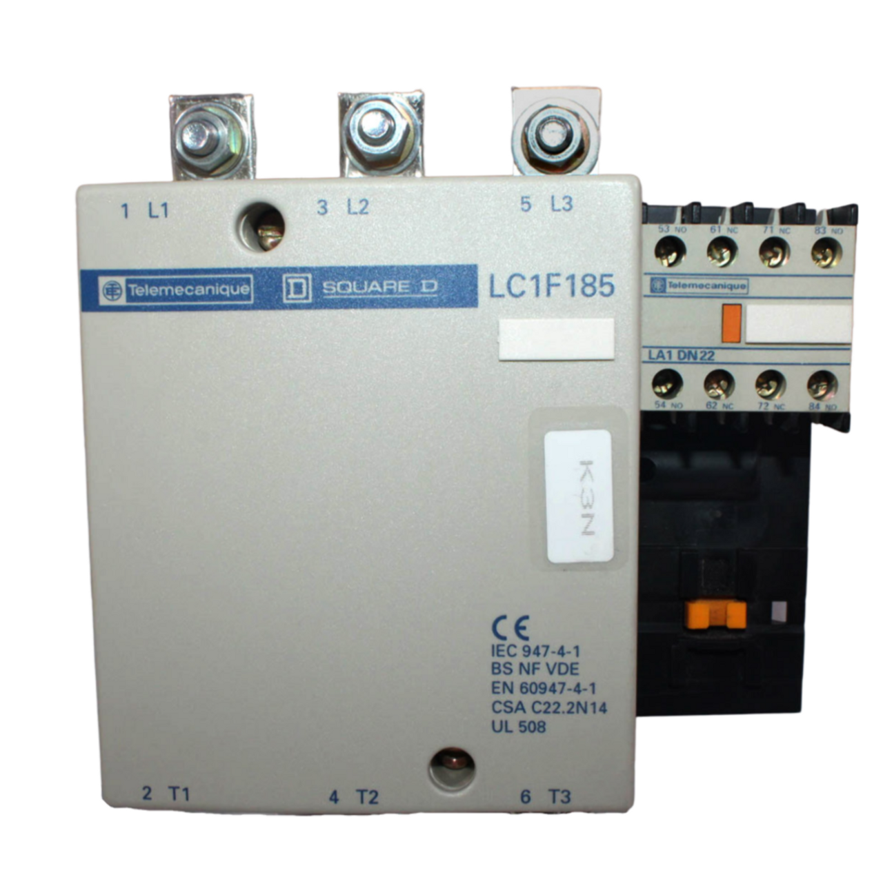 Telemecanique LC1F185 Contactor 200A 600V 3PH W/LA1DN22 Starter and LX4FG280 Coil Square D