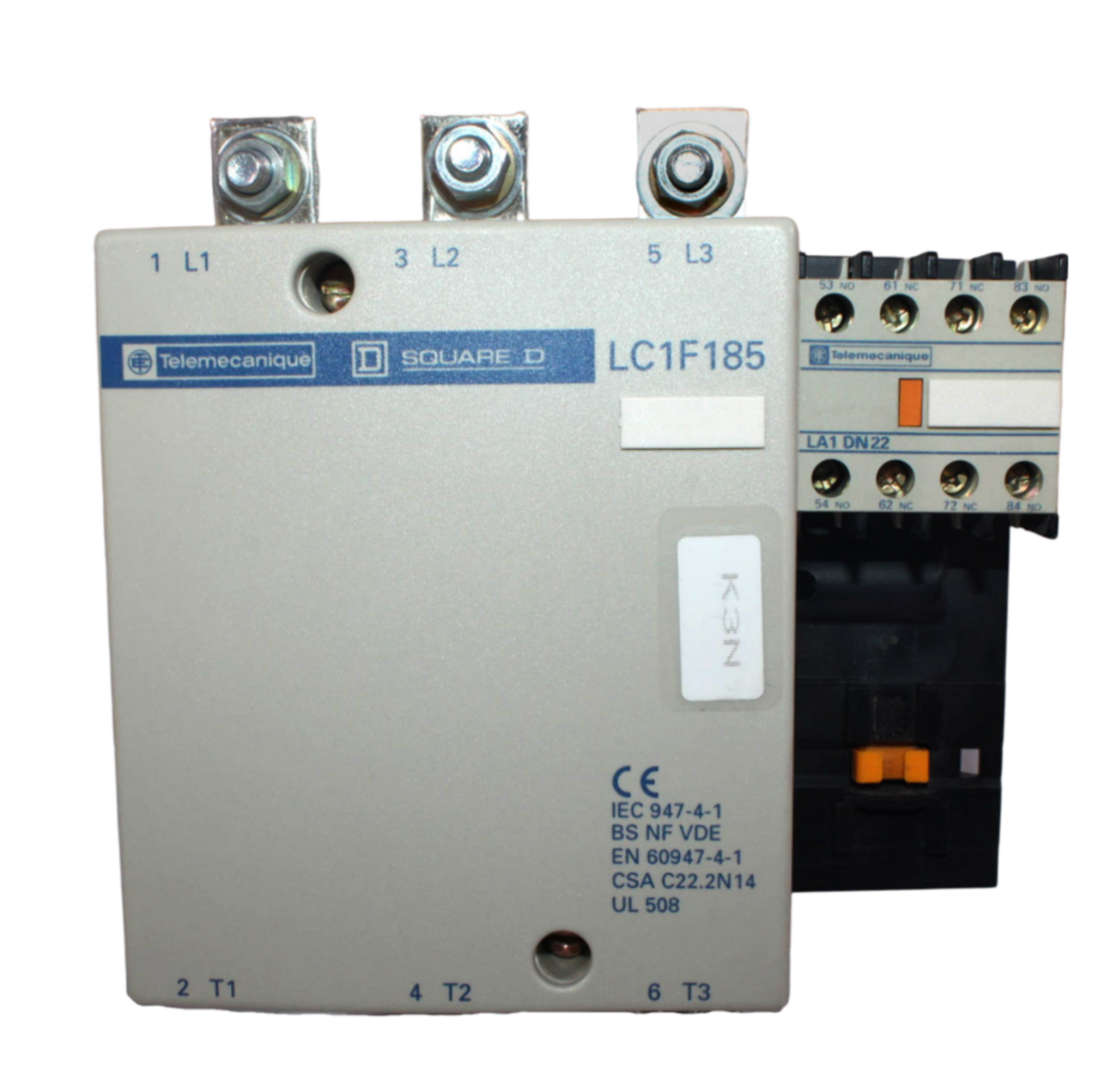 Telemecanique LC1F185 Contactor 200A 600V 3PH w/LA1DN22 Starter and LX4FG280 Coil Square D