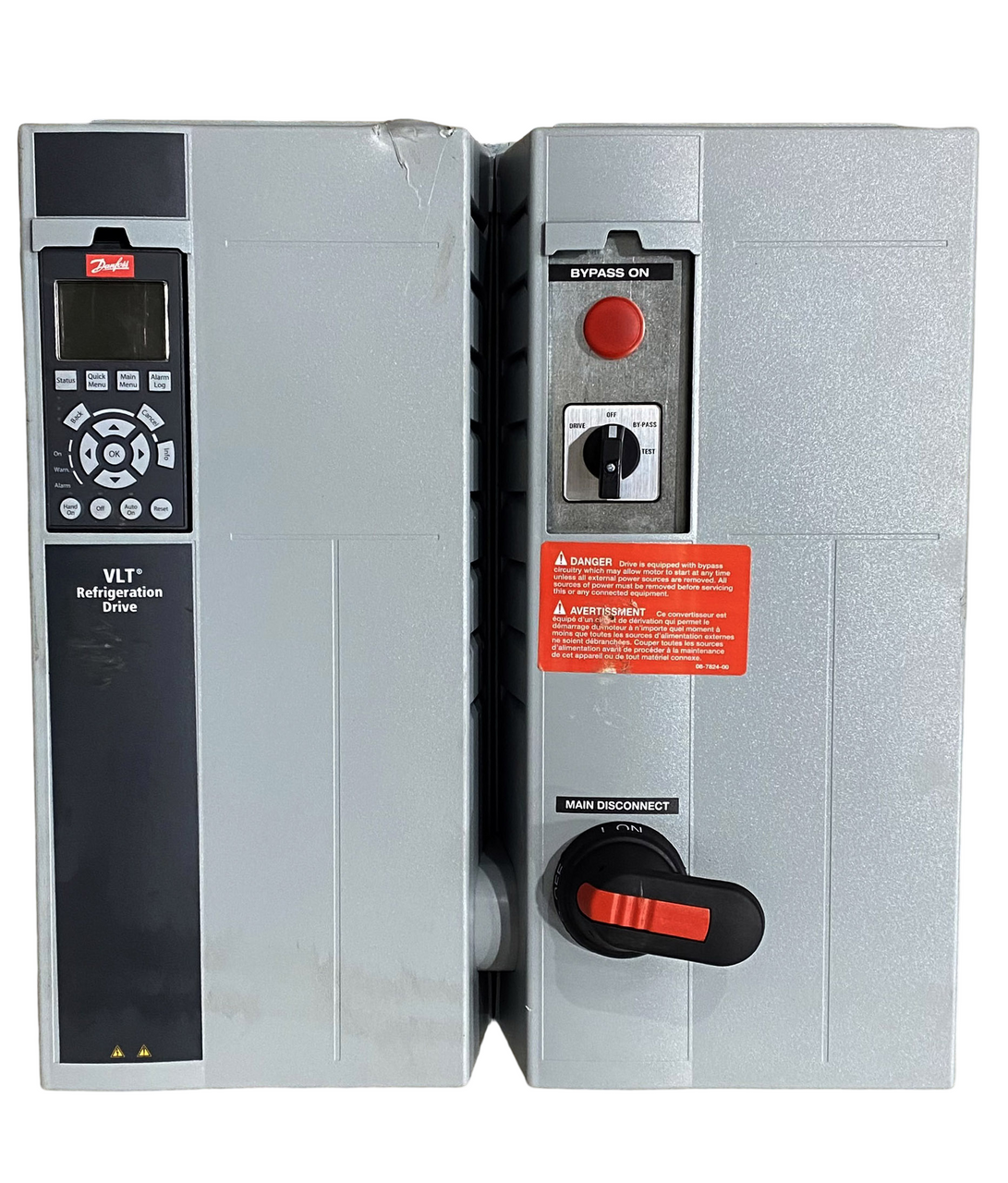 Danfoss 134F7594 HVAC Drive FC-103 15KW 20HP 3PH 380/480V 25A 50/60Hz VLT Main Disconnect Refrigeration Drive