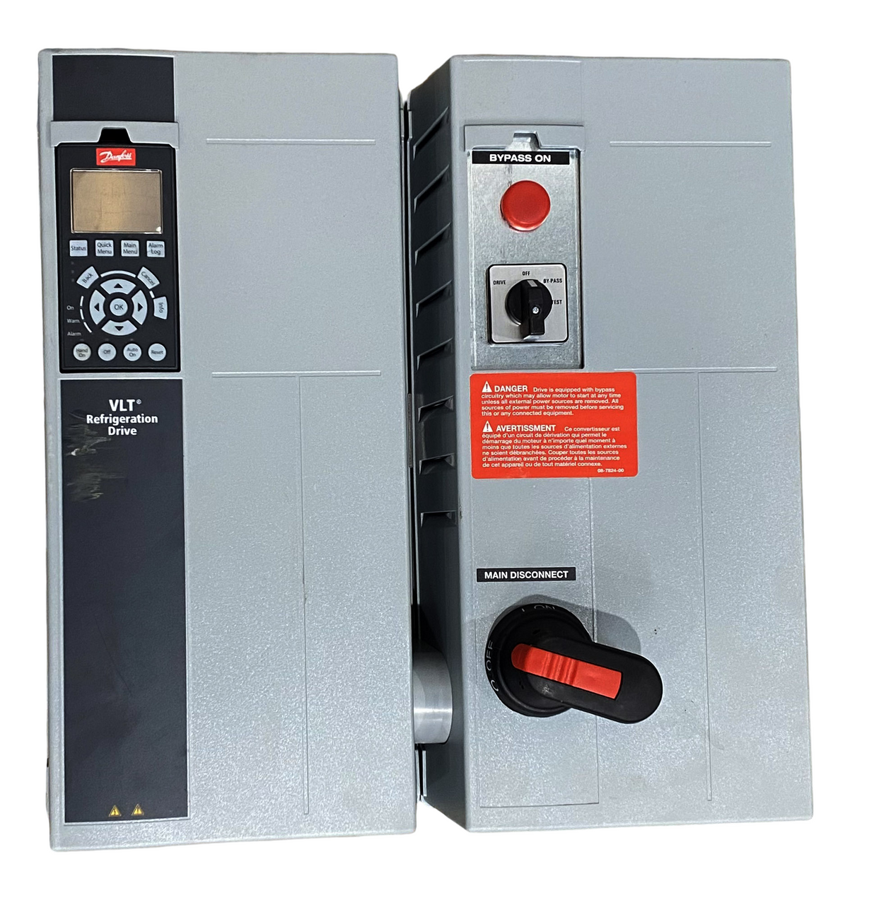 Danfoss 134F7594 Refrigeration Drive FC-103 15KW 20HP 3PH 380/480V 25A 50/60Hz VLT Main Disconnect HVAC Drive