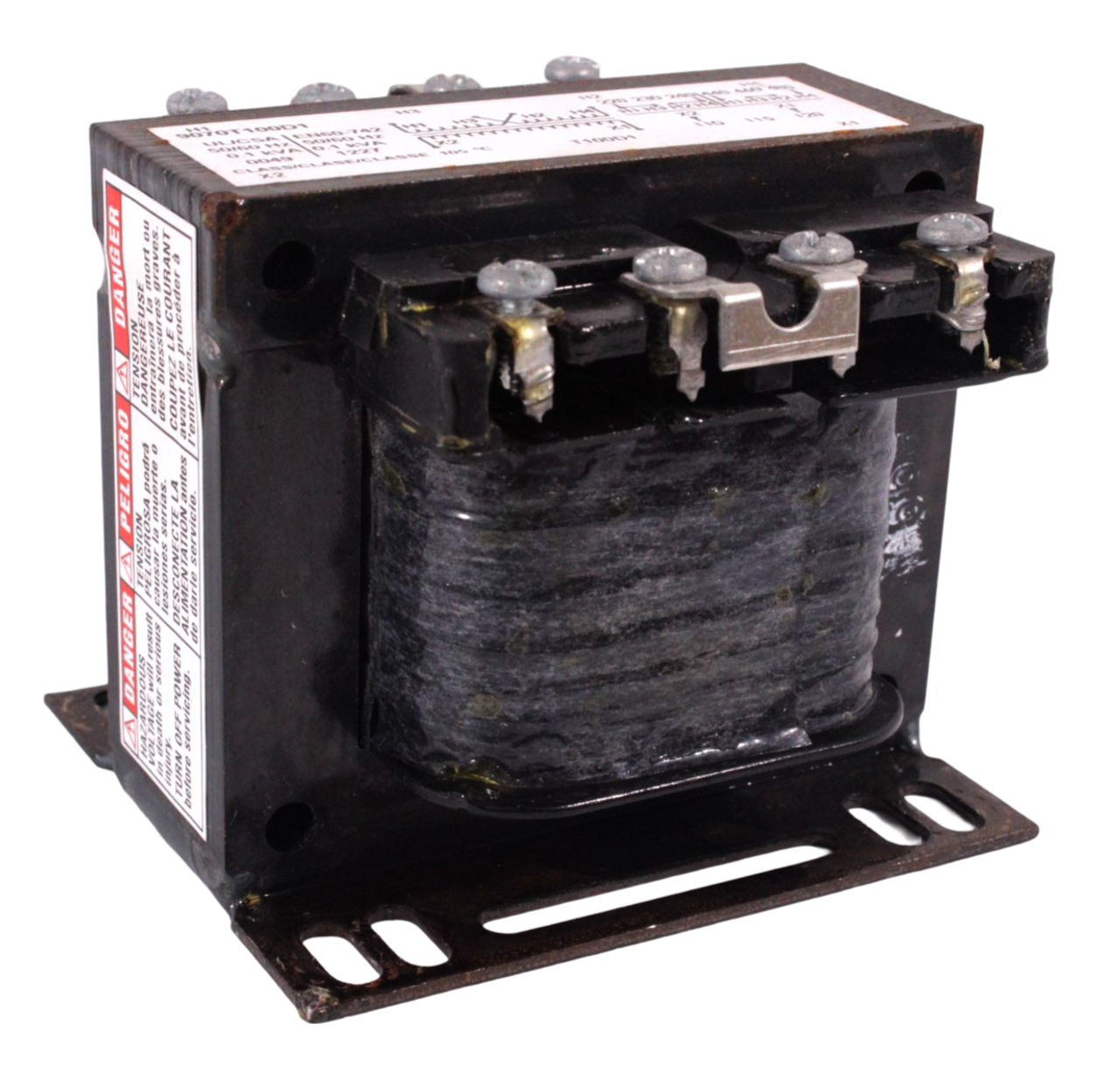 Square D 9070T100D1 Transformer 100VA 1PH P:240/480V S:120V 0.1 kVA