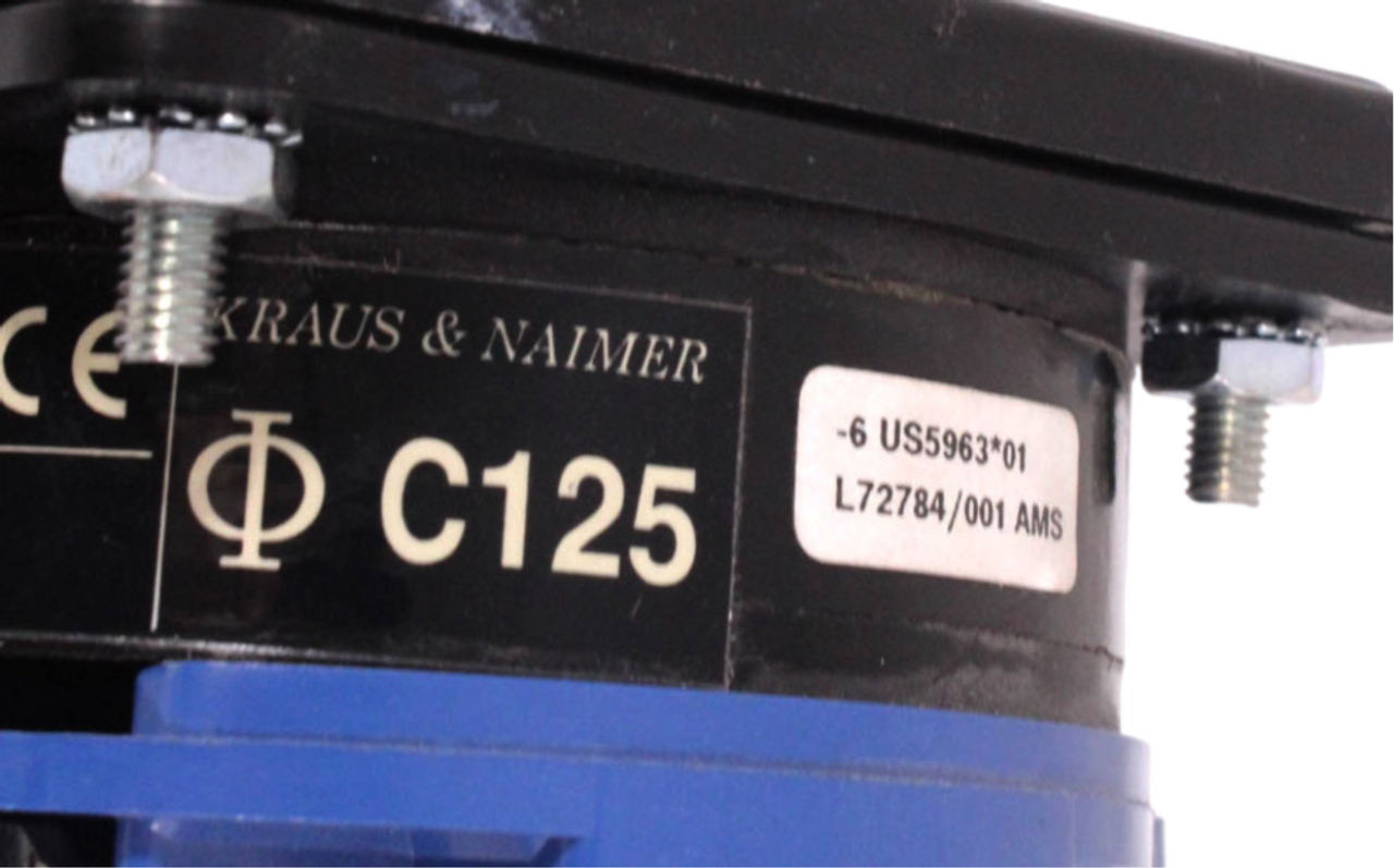 Kraus & Naimer C125 CAM Switch 150A 600V 50HP 3PH W/CA10 Screw Terminal