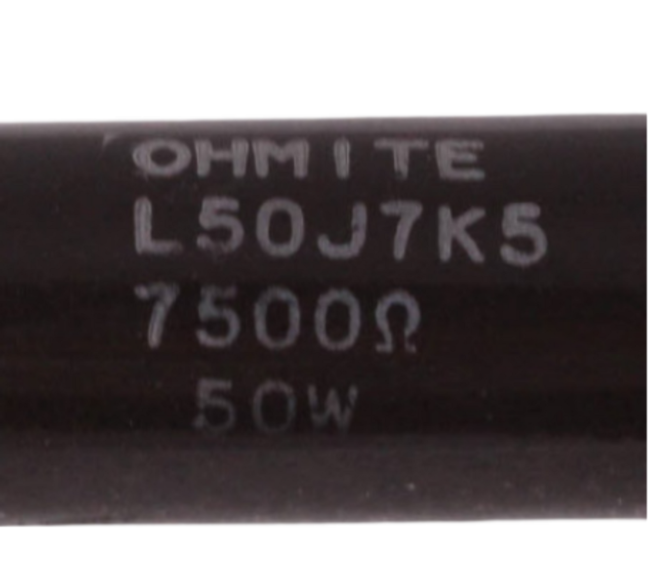 Ohmite L50J7K5 Resistor 50W 7.5kOhms 5 Percent Tolerance Chassis Mount Wirewound