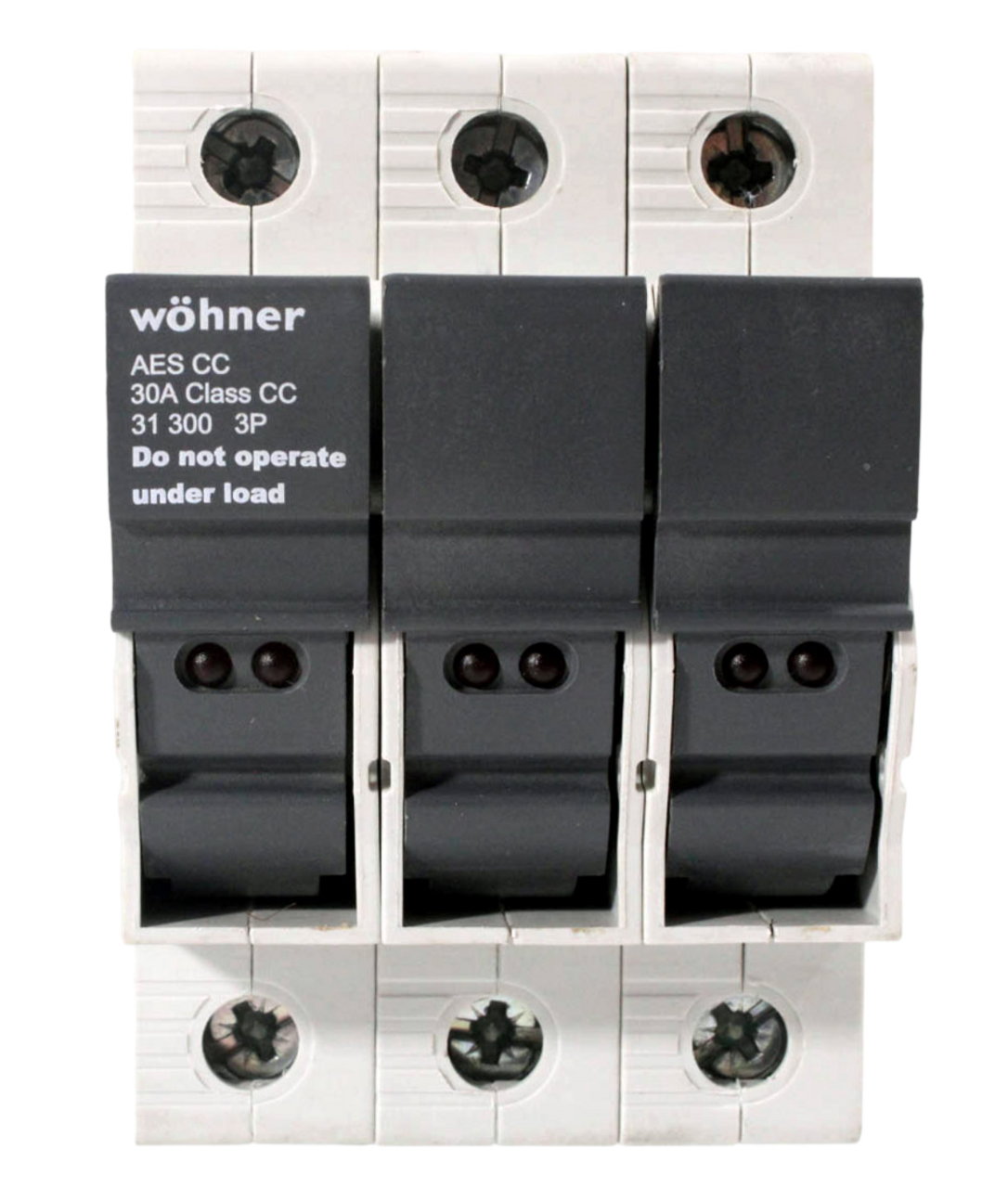 Wohner 31 300 Fuse Holder 30A 600V 3P Class CC Fuse