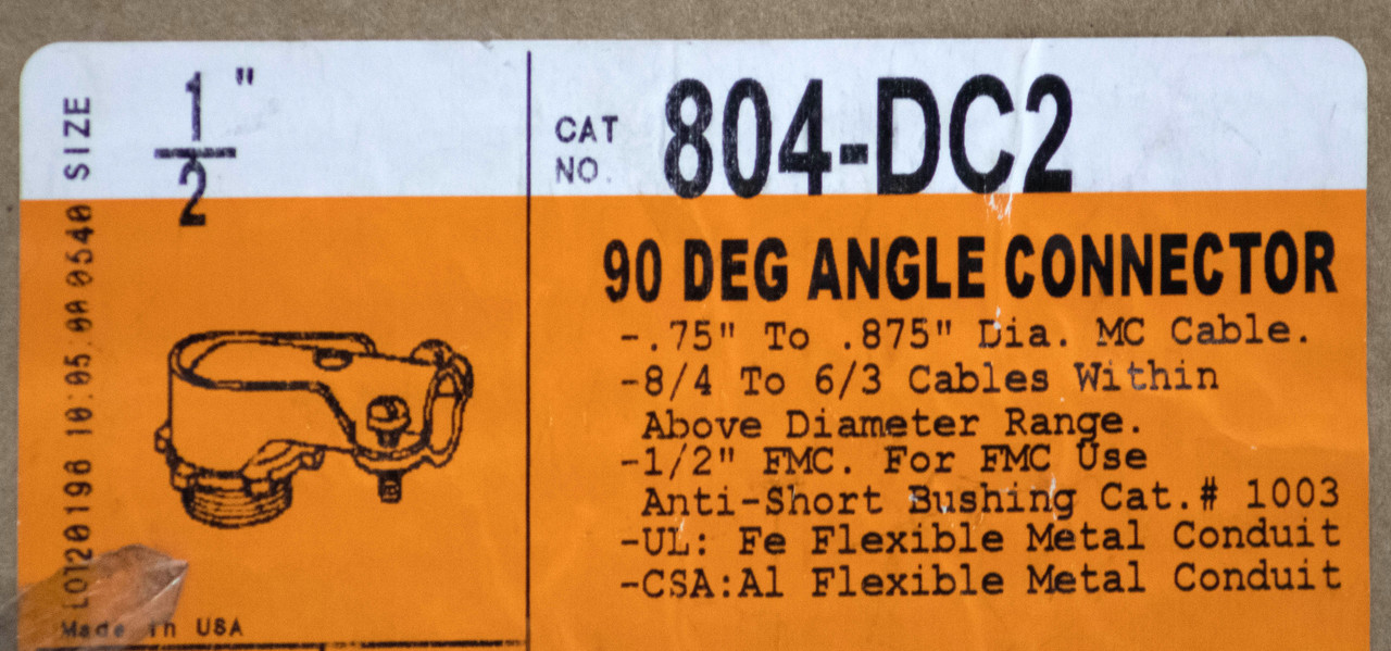 YAGI 804-DC2 1/2-Inch Flex 90 Degree Die Cast Squeeze Connector