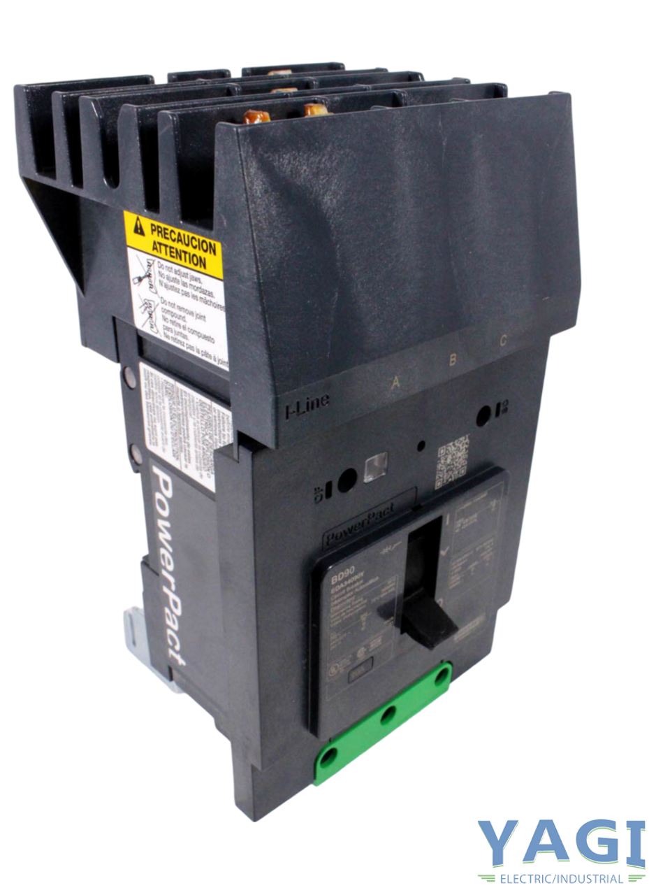 Square D BDA34090Y Breaker 90A 480Y/277V 3P 3PH 18kA PowerPacT B I-Line