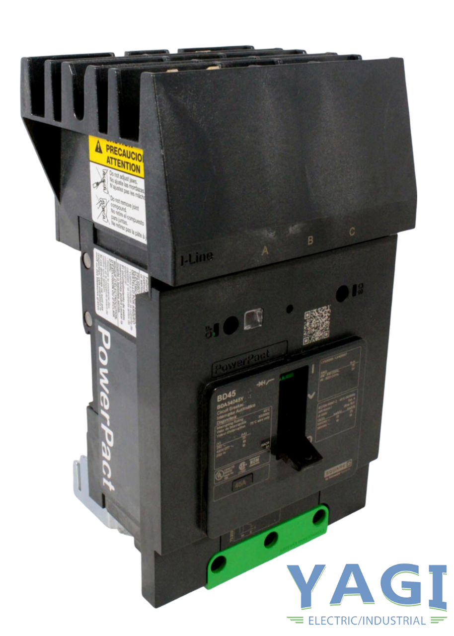Square D BDA34045Y Breaker 45A 480Y/277V 3P 3PH 18kA PowerPact Thermal Magnetic