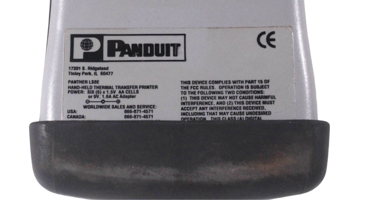 Panduit PanTher LS8E Hand-Held Printer *Parts Only* Partial Cut Feature RoHS Compliant