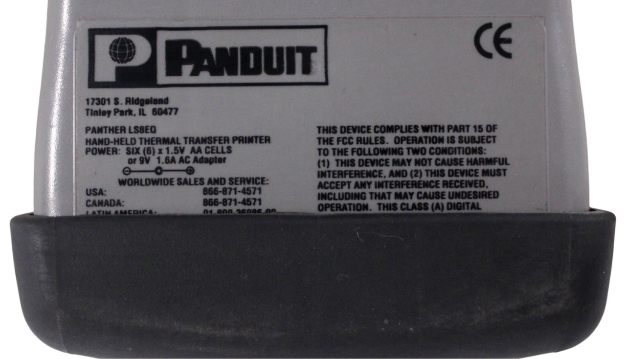 Panduit PanTher LS8EQ Hand-Held Printer *Parts Only* QWERTY Keypad Partial Cut Feature RoHS Compliant