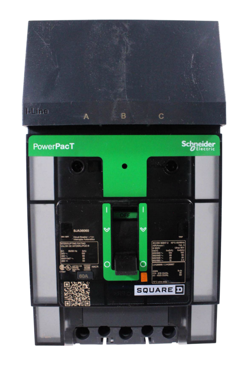 Square D BJA36060 Breaker 60A 600Y/347V 3P 3PH 25kA PowerPacT B I-Line