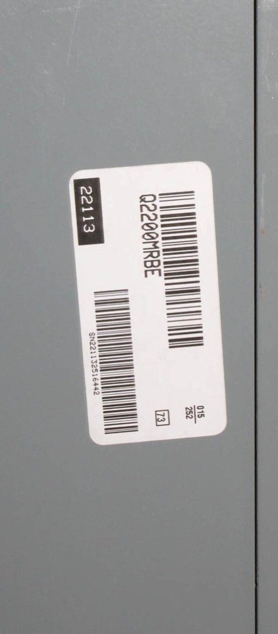 Square D Q2200MRBE Main Breaker Panel NEMA 3R - w/PowerPacT QDL22000RPTL Breaker 200A 240V 50/60Hz 25kA