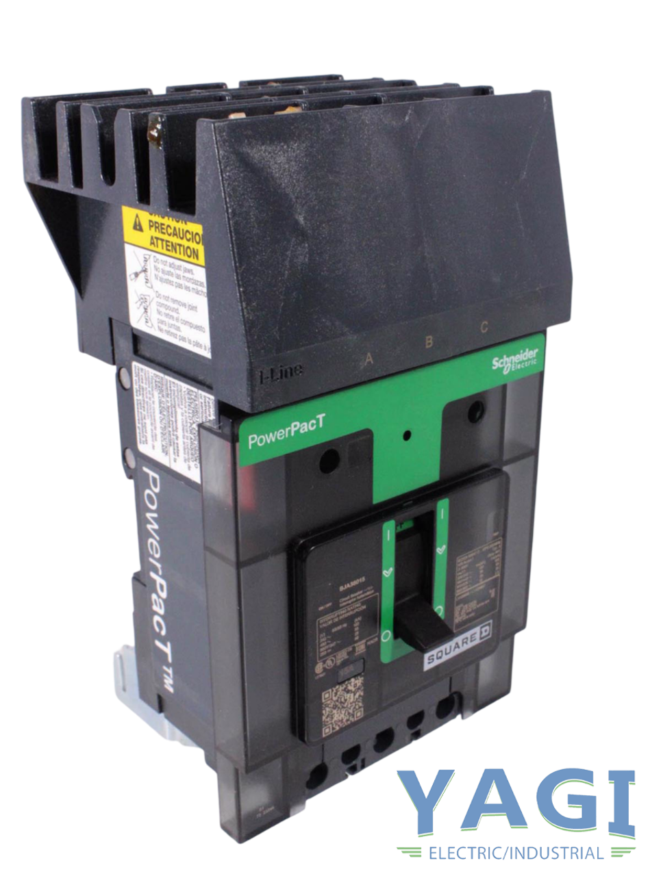 Square D BJA36015 Breaker 15A 600Y/347V 3P 3PH 25kA PowerPacT B I-Line Push to Trip