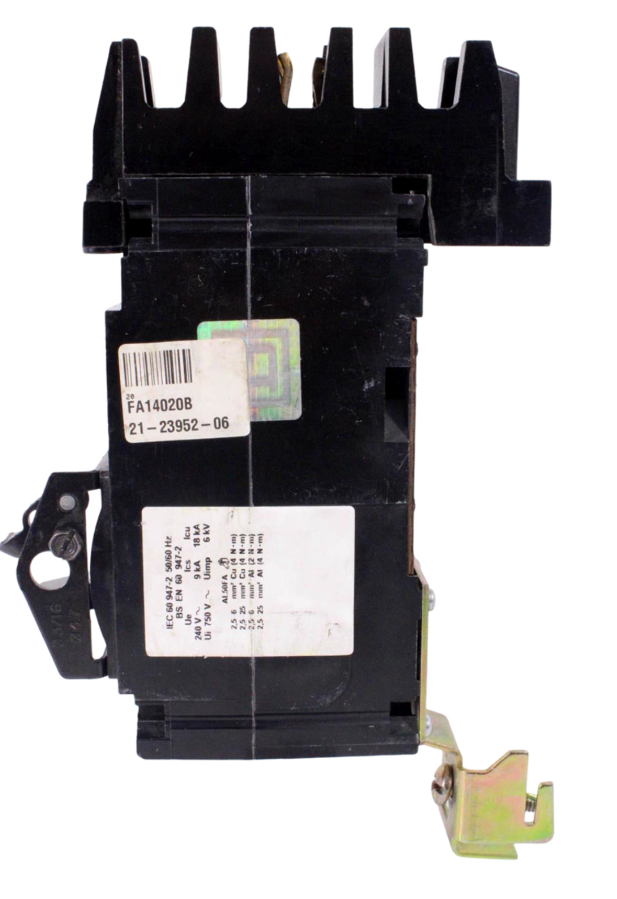 Square D FA14020B Breaker 20A 480Y/277V 1P 1PH 18kA I-Line Thermal Magnetic